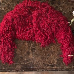 Nasty gal shaggy crop cardigan